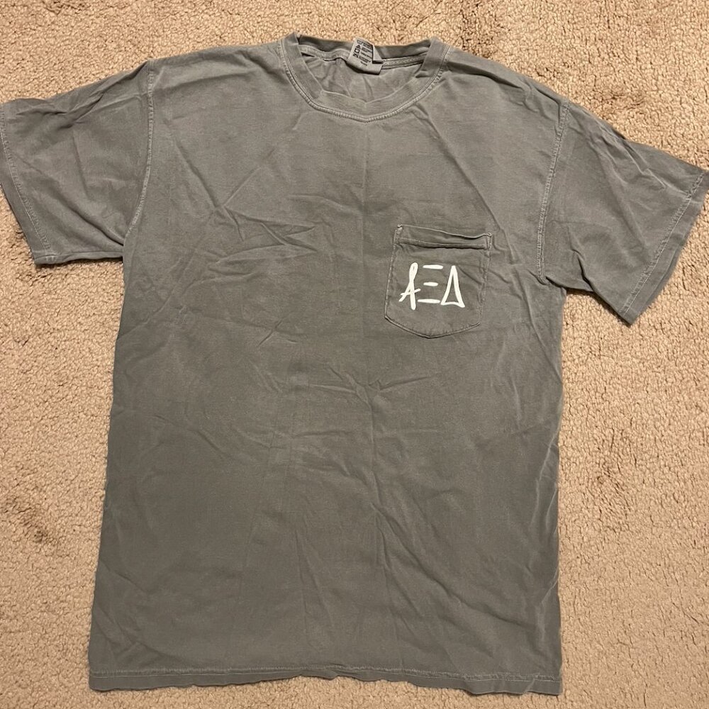 Alpha Xi Delta Comfort Colors Shirt-Gray Size M